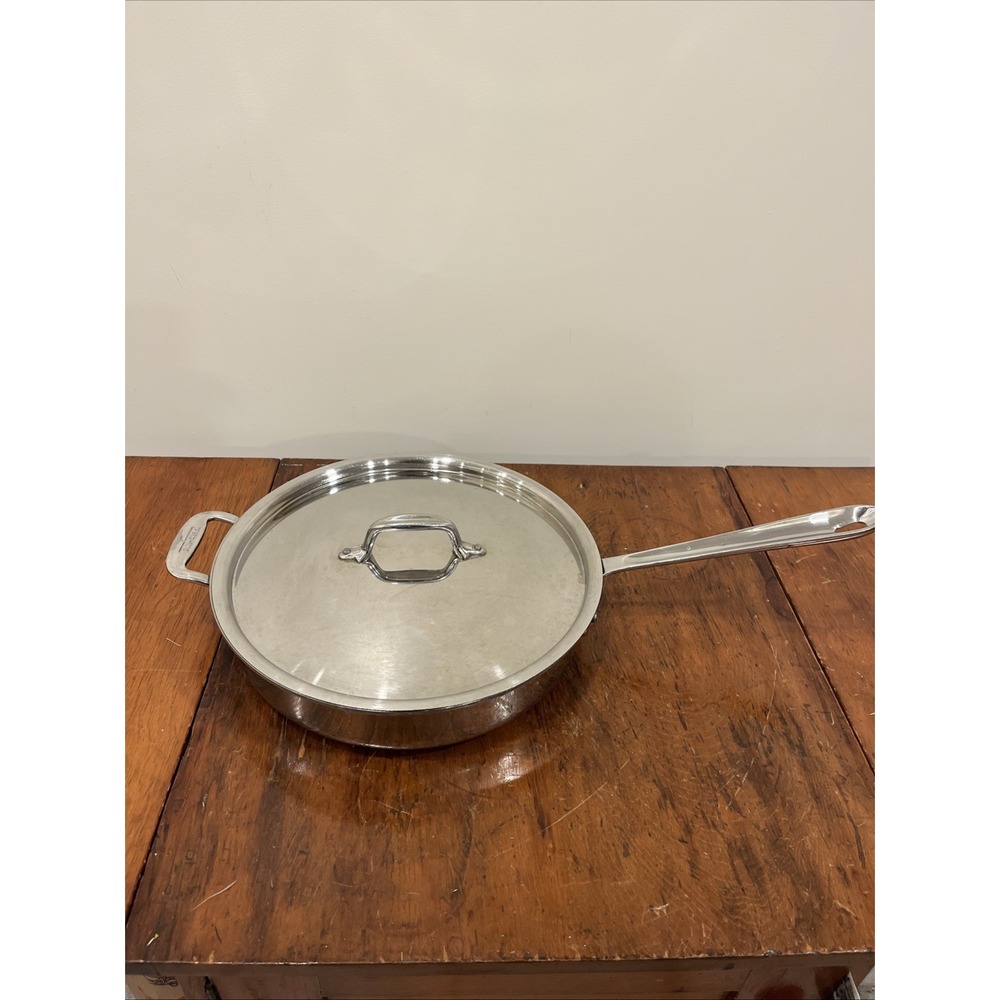ALL CLAD STAINLESS STEEL SAUTE FRYING PAN AND LID 11"